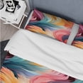 thumbnail image 4 of DESIGN ART Designart "Pink And Blue Electric Swirls Infuse IV" Modern Bed Cover Set With 2 Shams Full - Queen, 4 of 5