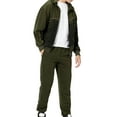 thumbnail image 3 of FOCUSNORM Men Sportswear, Camouflage Hooded Zip-Up Coat + Solid Color Slacks, 3 of 9