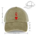 thumbnail image 2 of Queen of Hearts Khaki Hat Adjustable Funny Fashion Unisex Baseball Cap for Men Women, 2 of 7