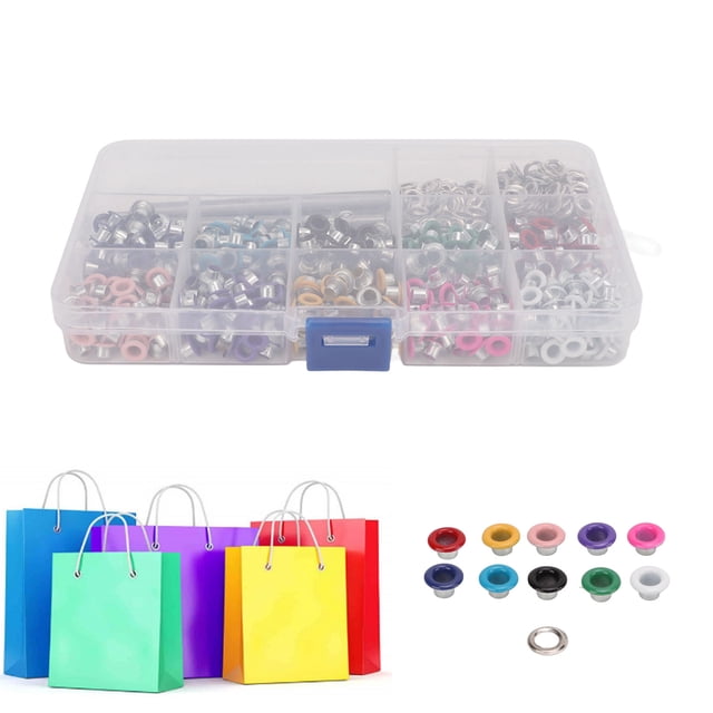 Kit de Herramientas con Ojales ANGGREK Decoraciones de Bricolaje con Caja de Almacenamiento