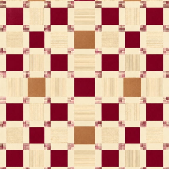 Peel and Stick Wallpaper Burgundy Beige Checkered Effects 17.7in x 118in Contact Paper Removable Self Adhesive Wall Mural Wall Decor for Bedroom Kitchen Cabinets