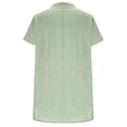 thumbnail image 4 of Hilenly Womens Summer Tops V Neck Short Sleeve Cotton Lien Shirts Dressy Casual Blouse Spring Vacation Tshirts Clothes, 4 of 7
