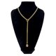 thumbnail image 5 of Collar de Cadena de Oro en Forma de Corazón Anillo Tórico Ajustable Titanio Acero Punk Cubano Collar Largo, K Chapado en Oro, 5 of 5