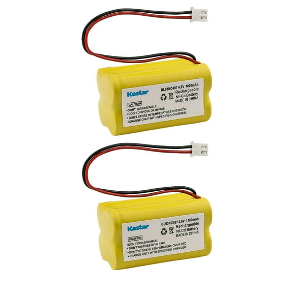 Kastar 2x BL93NC487 Ni-CD Battery 4.8V 1000mAh Replacement for Exell EBE-43 EBE43, Lithonia ELBCS06 ELB-CS06 MAG93NC487 ELNICD-48-700 ELNICD48700 ELBB006, Unitech AA500MAH D-AA500mAh CFS47NC 80048800
