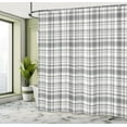 thumbnail image 5 of Ambesonne Geometric Shower Curtain, Vertical Line Square, 69"Wx70"L, Grey White, 5 of 5