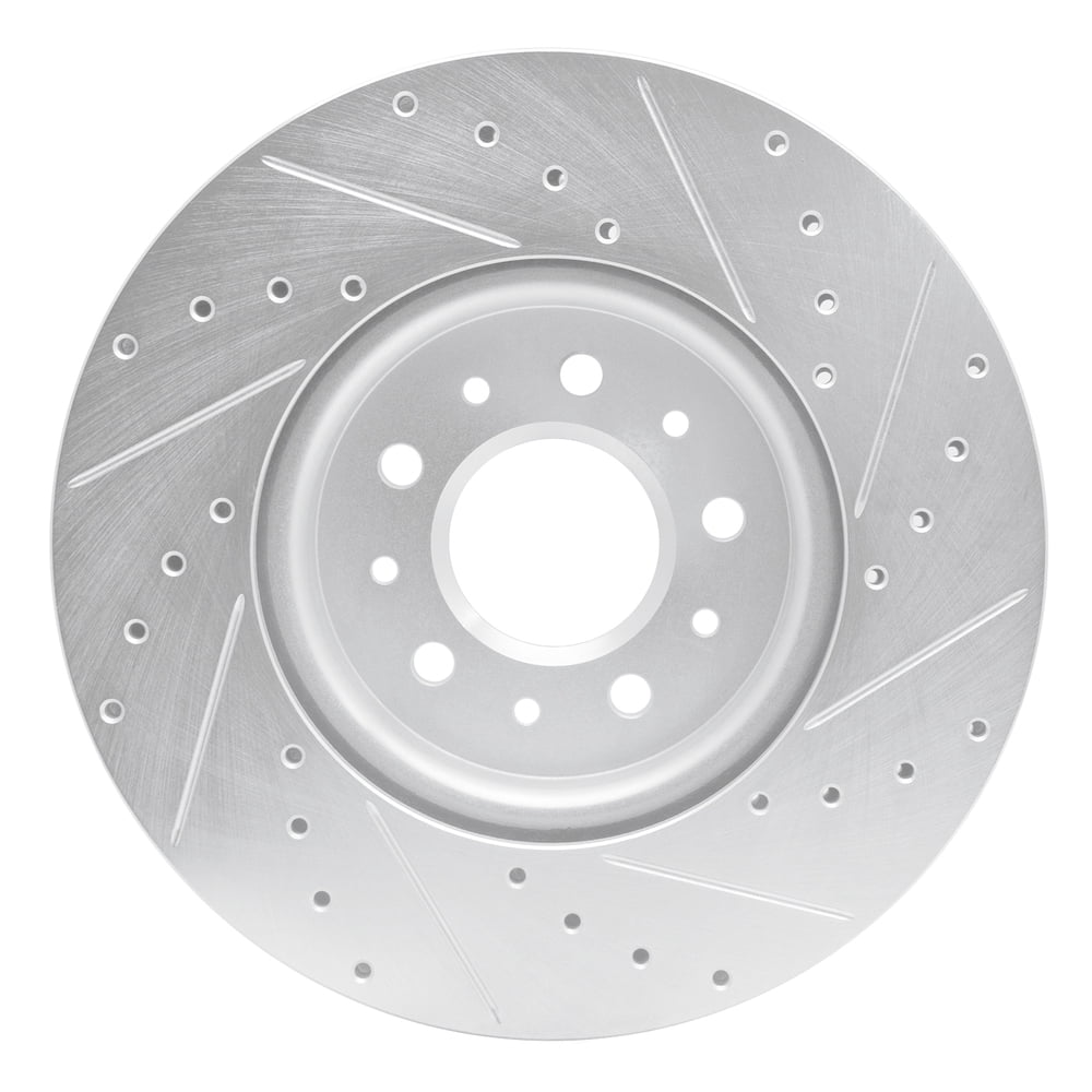 Dynamic Friction Company 631-45023L DFC Brake Rotor - Drilled And Slotted - Silver