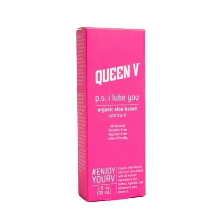 - Queen V P.S. I Lube You Organic Aloe Lubricant Latex Friendly Hydrating All-Natural Lube 3 Oz