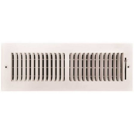 TruAire 102M 14X04 14 in. x 4 in. 2-Way Steel Wall/Ceiling Register , White