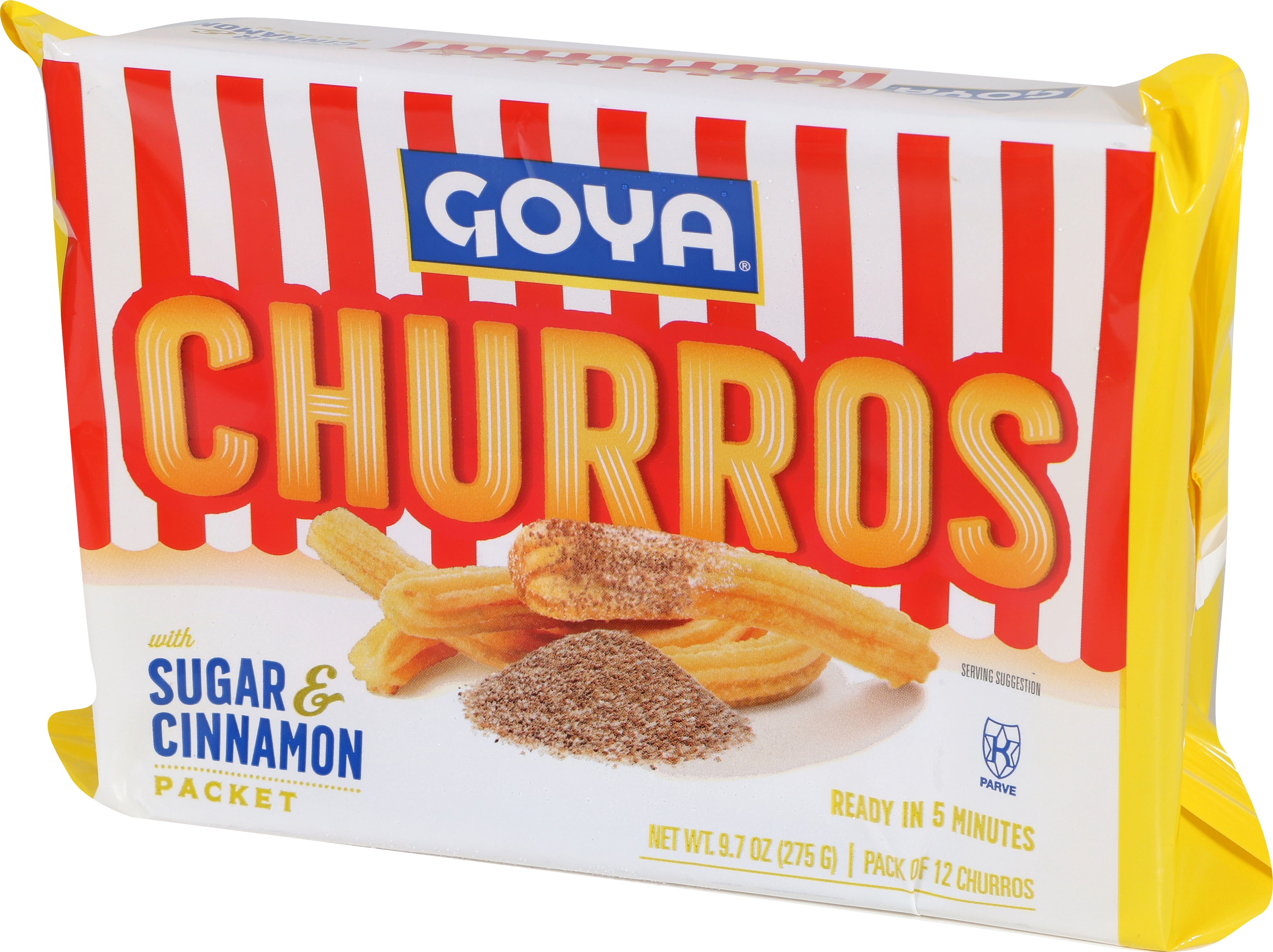 Goya Churros Sugar Cinnamon 9.7 oz, 12 Ct