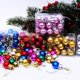 thumbnail image 2 of Farfi 1 Caja de mini bolas navideñas de alta durabilidad diseño de patio rompedor decoración de plástico árbol navideño bola colgante decoración del hogar, 2 of 5