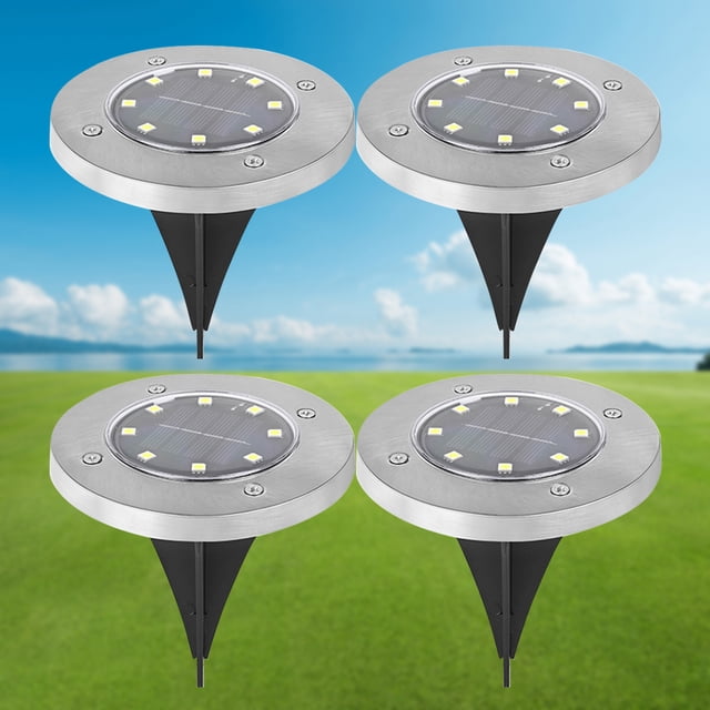 Luz De Tierra El Paisaje Decorativo Del Camino Enciende 4Pcs La Instalación Fácil Solar Para El Jardín Casero WDOplteas Para estrenar