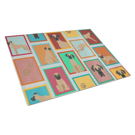 

Lots of Fawn Great Dane Glass Cutting Board Large 12 in x 15 in