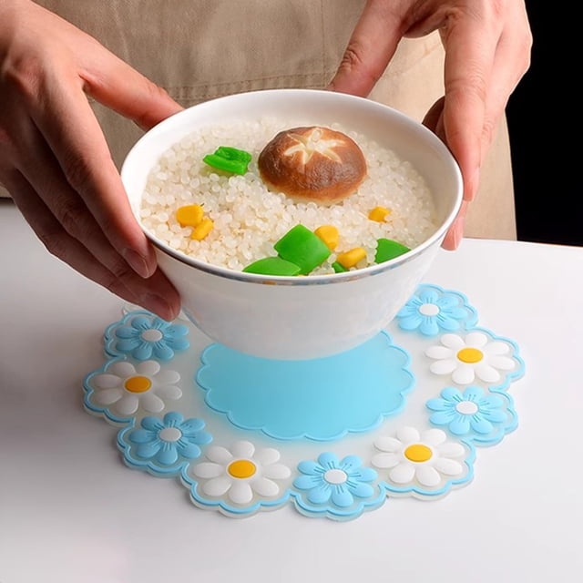 weibbin Household Flower Shaped Table Mat Bowl Insulation Mat Dining Table Mat Cup Mat Bowl Mat Vegetable Mat Dish Mat Cup Mat Pot Mat