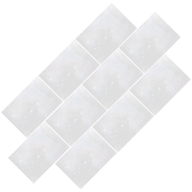 HIAKDOFT 10 Sheets of Holographic Laminating Sheets Transparent Fade-resistant Protector