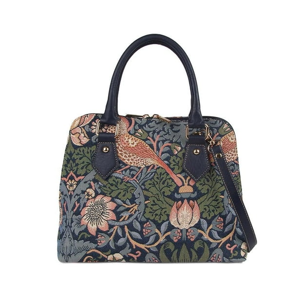 Bolso Signare William Morris Lienzo/Tapiz Convertible Azul