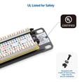 thumbnail image 4 of Cable Matters [UL Listed] 24 Port Patch Panel Rackmount or Wall Mount 19-Inch, 1U Cat6 Network Patch Panel for 10 Gigabit Ethernet, 110 or Krone Impact Tools Compatible, 4 of 7