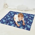 thumbnail image 2 of DarkBlue Cartoon Dinosaurs Pattern Blanket,Comfortable Soft Flannel Throw Blanket,All Season,Warm Lightweight Blankets for Sofa Bed Couch Living Room Chair,30"x40", 2 of 4