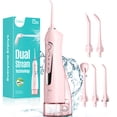 thumbnail image 2 of COSLUS CX20 Irrigador Dental de Agua para Dientes, Depósito de 300 Ml IPX7 a Prueba de Agua Portátil Recargable Irrigador Dental Oral para el Hogar y Viajes Rosa, 2 of 8
