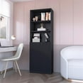thumbnail image 5 of Home Square 2-Piece Set with L-Shaped Desk and 2 Door Bookcase in Black, 5 of 17