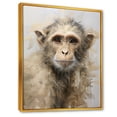 thumbnail image 2 of Designart "Silhouetted Minimalism: Monkey" Animals Monkey Floater Framed Canvas Prints, 2 of 5