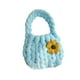 thumbnail image 4 of Bolsa de crochet de mujeres Bolsa acolchada Accesorio Femenino Accesorio Multipropósito de tejido de tejido Bolso de punto para la fiesta de viaje de azul, 4 of 8