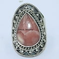 thumbnail image 2 of Silver Gift Ring, Rhodocrosite Solid 925 Sterling Silver Ring, 2 of 5