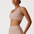 thumbnail image 5 of Bosfbaoi Women's Heart Cutout Crisscross Back Sports Bra, Medium Support Seamless Workout Bra, Breathable Moisture Wicking Gym Top for Yoga Running, 5 of 7