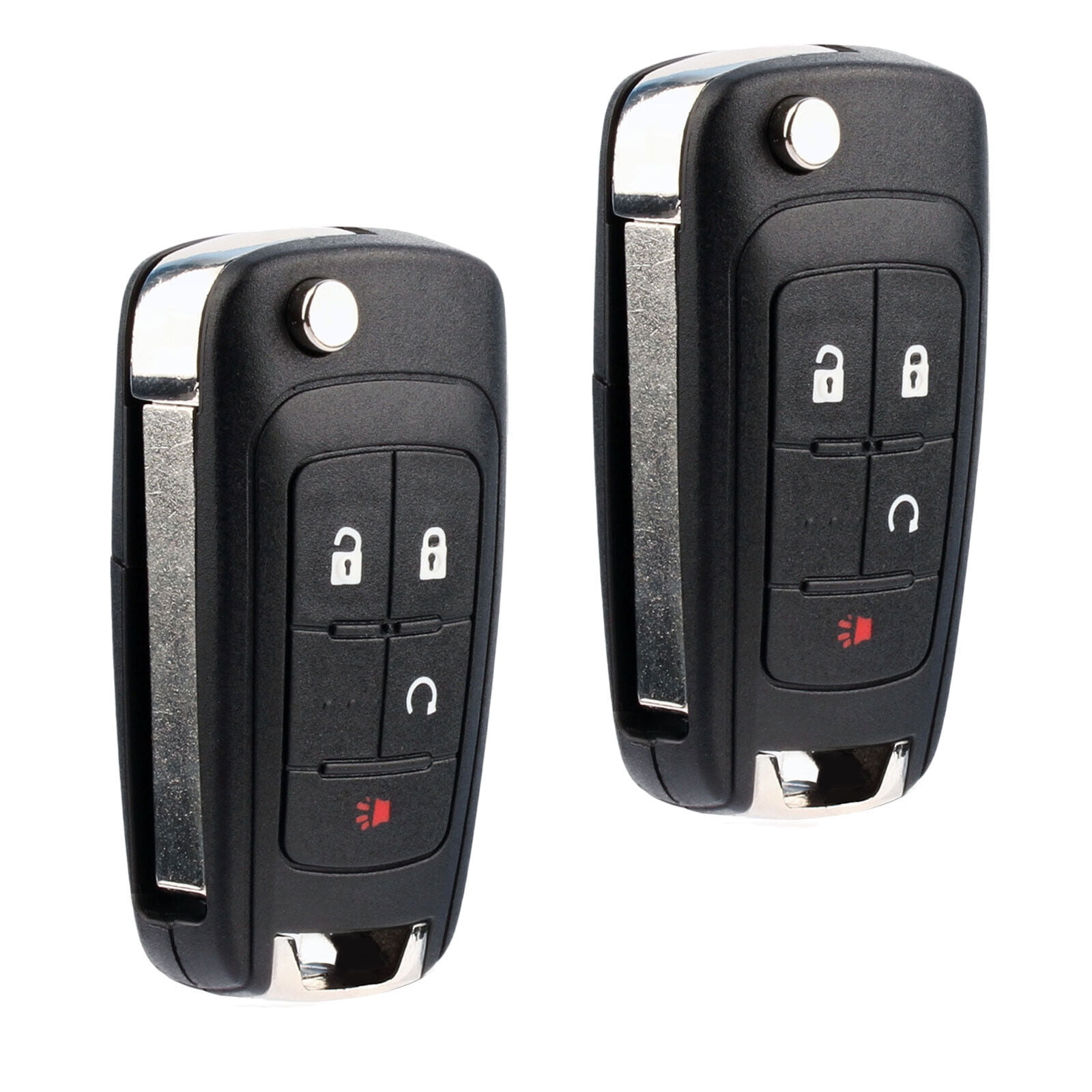 Replacement Remote Key Fob with Built-in Chip 4 Buttons, Fast Response, for Car Locking, Unlocking, and Remote Start