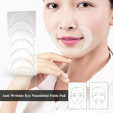 Anti Wrinkle Facial Pad Set Reusable Medical Grade Silicone Nasolabial Folds Anti-aging Mask Prevent Face