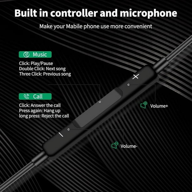10 Pack TTech Type C Headphones USB-C Earbuds Earphones Wired 