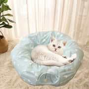 Cat Tunnel Bed Pet Cat Bed Collapsible Foldable Exercise Interactive Toy Tube for Rabbit Kitten Small Animals Ferret
