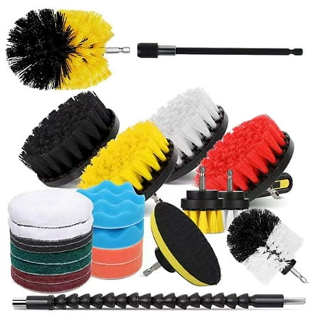 

23 Pcs Drill Brush Attachments Set Power Scrubber Brush
