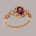 thumbnail image 3 of LBG British Made 14k Rose Gold Natural Pink Tourmaline & Opal Womens Statement Ring - 33 size options - Size 10.5, 3 of 8