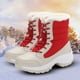 thumbnail image 1 of Botas de nieve Botines cálidos de felpa impermeables con cordones para mujer zapatos de invierno plataforma de talla grande Barbie Nuevos Originales, 1 of 7