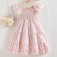 thumbnail image 7 of mgoYE Girls Summer Dresses Tween Short Sleeve Formal Flower Girl Dress Teen Sundress 3-7T(Light Pink,4-5 Years), 7 of 7