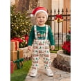 thumbnail image 5 of Cjfdfy Newborn Baby Boy Christmas Overalls Outfit Long Sleeve Romper Train Gingerbread Man Suspender Pants And Hat 3Pcs Little Baby Cute My First Christmas Fall Winter Outfit 0-18M, 5 of 9