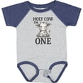 thumbnail image 3 of Inktastic Holy Cow I'm One Birthday Boys or Girls Baby Bodysuit, 3 of 5