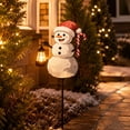 thumbnail image 4 of Ltvvegg 31in Solar Snowman Light Decorations, Solar Christmas Lights Outdoor with Stake, Outdoor Waterproof Solar Powered Garden Snowman Lights, Christmas Yard Decor, 4 of 7