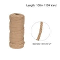 thumbnail image 2 of Unique Bargains Cotton Rope Twine String Twisted Braided Cord, Brick Red 100m/109 Yard for Wall Hanging, Macrame Knotting, 2 of 7