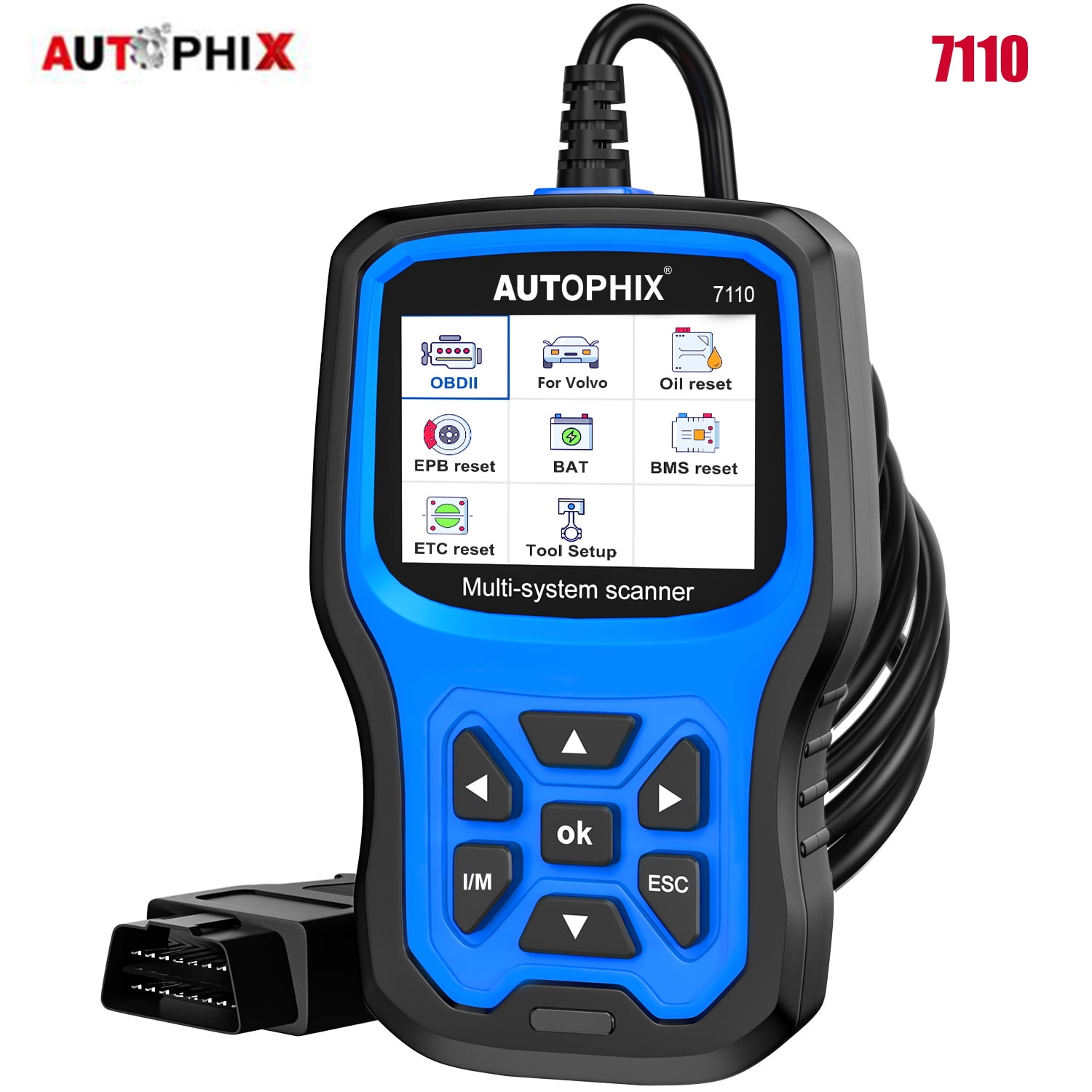 Autophix 7110 Car Scanner Full System Scan Tool, TPMS Reset, DPF