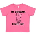 thumbnail image 3 of Inktastic My Grandma Loves Me Girls Kitty Girls Toddler T-Shirt, 3 of 5