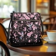 thumbnail image 3 of ZUXONGSY Hummingbird Cherry Blossom Print Leather Crossbody Bags for Women Lightweight Shoulder Purse Bag Multipurpose Multiple Pockets Bag with Zipper Pocket for Working Shopping, 3 of 7