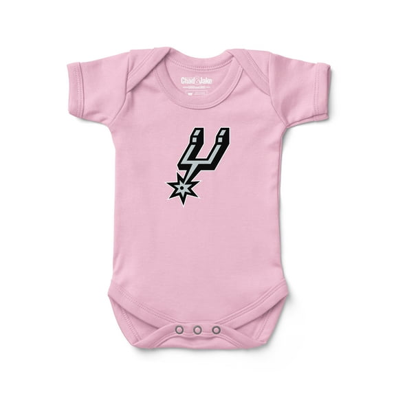 Newborn & Infant Chad & Jake Pink San Antonio Spurs Primary Logo Bodysuit