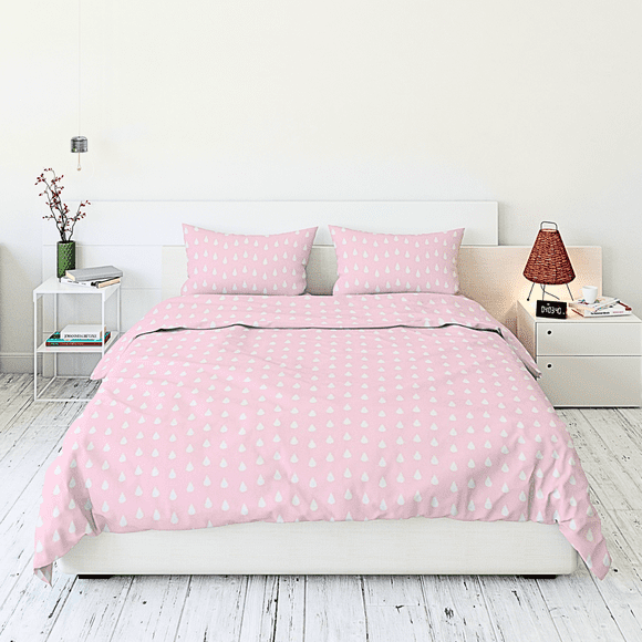Juego de Fundas para Duvet Koala Estampada Microfibra Ultra suave Matrimonial Quen Gota Rosa Rebeca