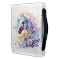 thumbnail image 3 of HELLHERO Floral Dream Horse Bible Cover for Study Church, Zippered Bible Covers PU Leather Protective Bible Carrying Case, 3 of 12