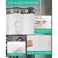 thumbnail image 4 of No Hook Shower Curtain with Snap in Liner, Boho Moroccan Red Geometric Grey Gradient Striped Hotel Shower Curtains for Bathroom, Washable Shower Curtain Liner Set with Mesh Top Window, 66"x72", 4 of 6