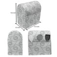 thumbnail image 5 of Geometric Lounger Chair Bag, Abstract Spiraling Oval Rounded Circle Shapes Swirly Rings Creative Print, High Capacity Storage with Handle Container, Lounger Size, Grey and Coconut, by Ambesonne, 5 of 5