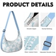 thumbnail image 3 of Lightweight Hobo Bag featuring Watercolor Flower Pattern Adjustable Strap Smooth Zipper Nylon Material Suitable for Daily Use and Outdoor Activities, 3 of 5