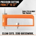 thumbnail image 3 of Mutt Tools Adjustable Hole Cutter for Metal – Cuts 2–12" Holes in 24ga Steel & 26ga Stainless – Heavy Duty Tool for HVAC, Duct Work, Electrical & Ceiling Installs, 3 of 6