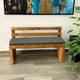 thumbnail image 4 of Banca de Jardín con Respaldo y Cojín para Exterior o Interior para Tres o Dos personas, Estilo Vintage De Madera Durable. D4  Moderno, 4 of 9